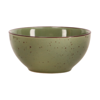 Set 6 Bowl Postre Cerámica Rústico 340 ml Color Verde Hoja Casaideas
